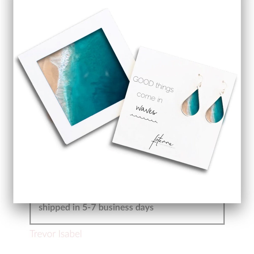 New Foterra Jewelry Good Things Come in Waves teardrop earrings